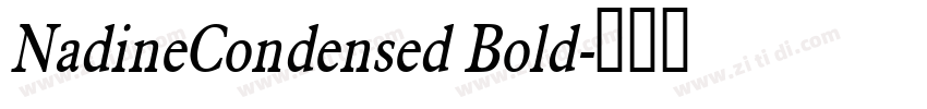 NadineCondensed Bold字体转换